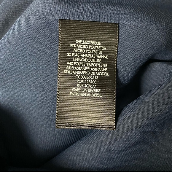 ALICE + OLIVIA Enid Ruffle Short Sleeve Cocktail Velvet Mini Dress Navy Size 2 - Picture 14 of 16